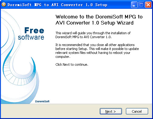 Convert MPG(MPEG-1, MPEG-2) to Audio Video Interleave(AVI) file with DoremiSoft Free MPG to AVI Converter.
